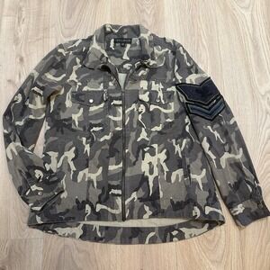 Women's Camo Utility Jacket‎ Studded Western Ranch Workwear Sz L Miranda Lambert